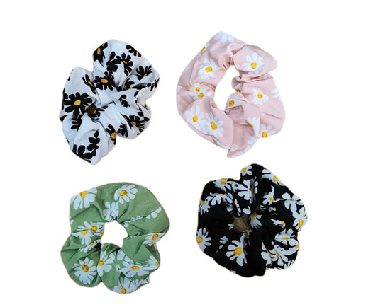 Chouchou Scrunchie - élastique froufrou - Fleurs
